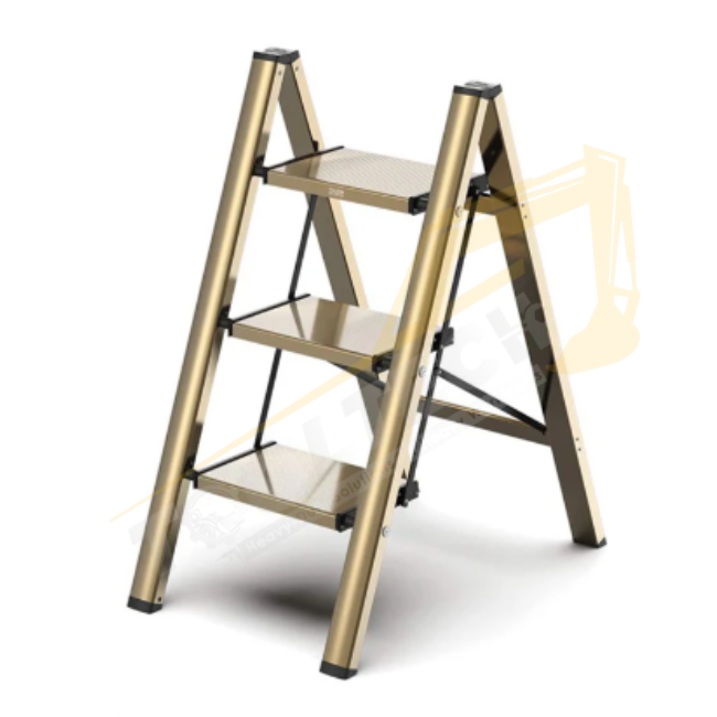 Aluminium Step Ladder 3 Step – Champagne Finish - Tool Tech